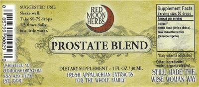 Prostate Blend label