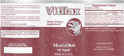 Vitilax label