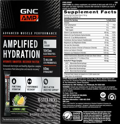 Amplified Hydration Lemon Lime label