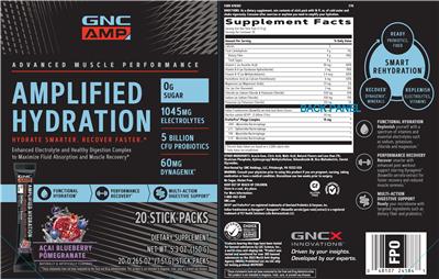 Amplified Hydration Acai Blueberry Pomegranate label