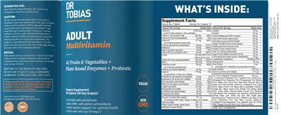 Adult Multivitamin label
