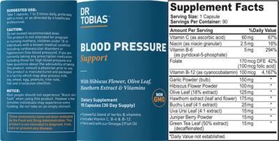 Blood Pressure Support label