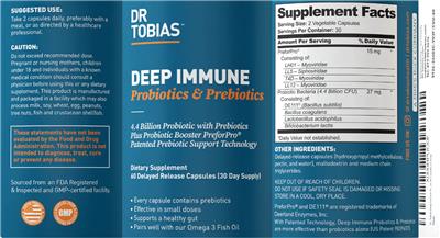 Deep Immune Probiotics & Prebiotics label
