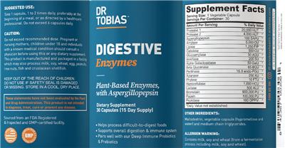 Digestive Enzymes label