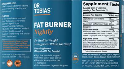 Fat Burner Nightly label