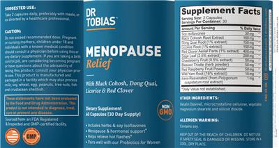 Menopause Relief label