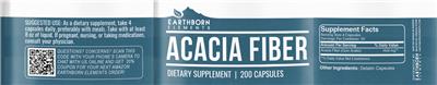 Acacia Fiber label