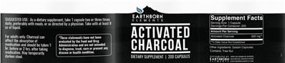 Activated Charcoal label