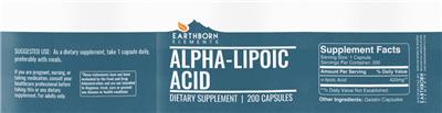 Alpha-Lipoic Acid label