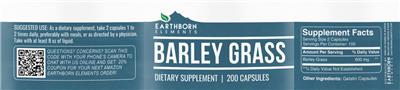 Barley Grass label