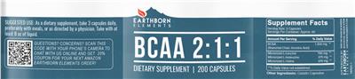 BCAA 2:1:1 label