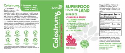 Colostrum6 Strawberry Chews label