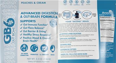 Gut Biome6 Peaches & Cream label