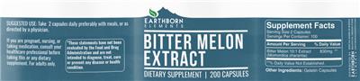 Bitter Melon Extract label