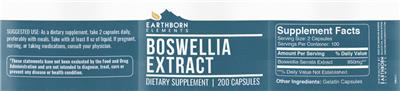 Boswellia Extract label