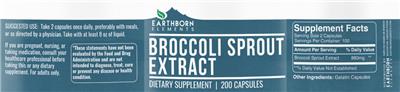 Broccoli Sprout Extract label