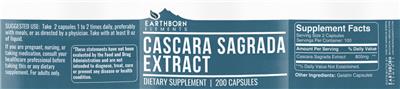 Cascara Sagrada Extract label