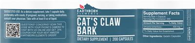 Cat’s Claw Bark label