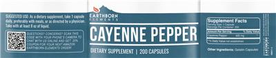 Cayenne Pepper label