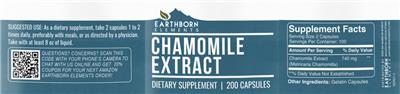 Chamomile Extract label