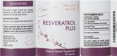Resveratrol Plus label