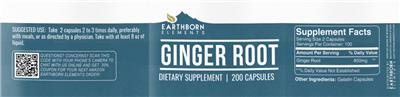 Ginger Root label