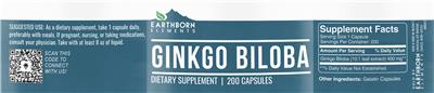 Ginkgo Biloba label