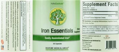 Iron Essentials label