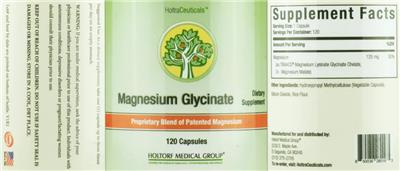 Magnesium Glycinate label
