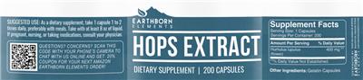 Hops Extract label