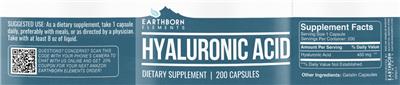 Hyaluronic Acid label