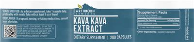 Kava Kava Extract label