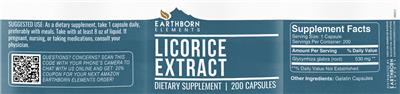 Licorice Extract label