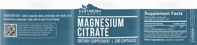 Magnesium Citrate label