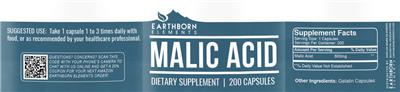 Malic Acid label