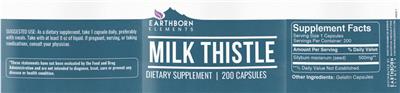 Milk Thistle label