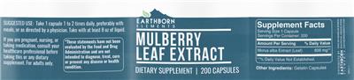 Mulberry Leaf Extract label