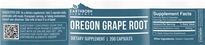Oregon Grape Root label