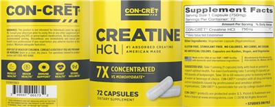 Creatine HCI label