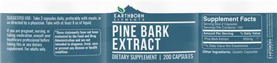 Pine Bark Extract label
