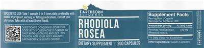Rhodiola Rosea label