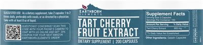 Tart Cherry Fruit Extract label