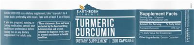 Turmeric Curcumin label