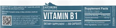 Vitamin B1 label