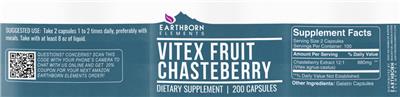Vitex Fruit Chasteberry label