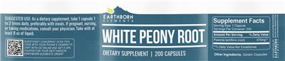 White Peony Root label