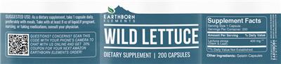 Wild Lettuce label
