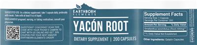 Yacon Root label