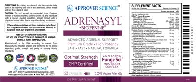 Adrenasyl +BioPerine label