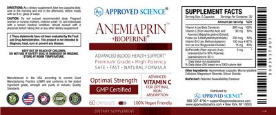 Anemiaprin +BioPerine label